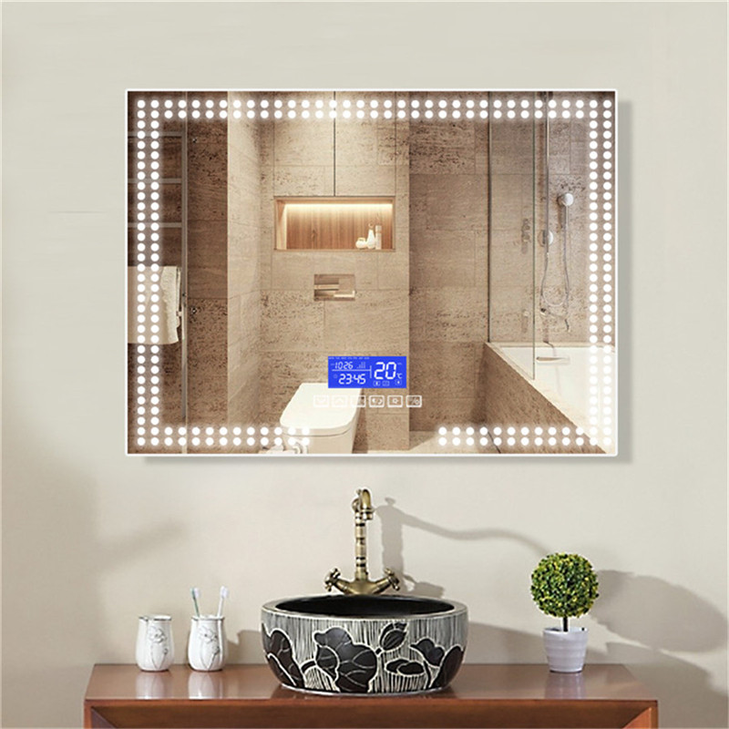 Parede de Alta Qualidade Montada SEM Cooper espelho de banheiro LED iluminado com Bluetooth Speaker